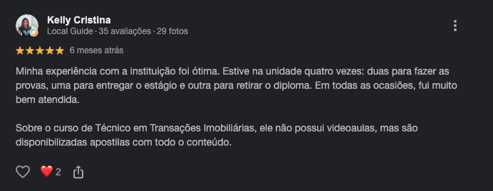 Depoimento de aluno INED
